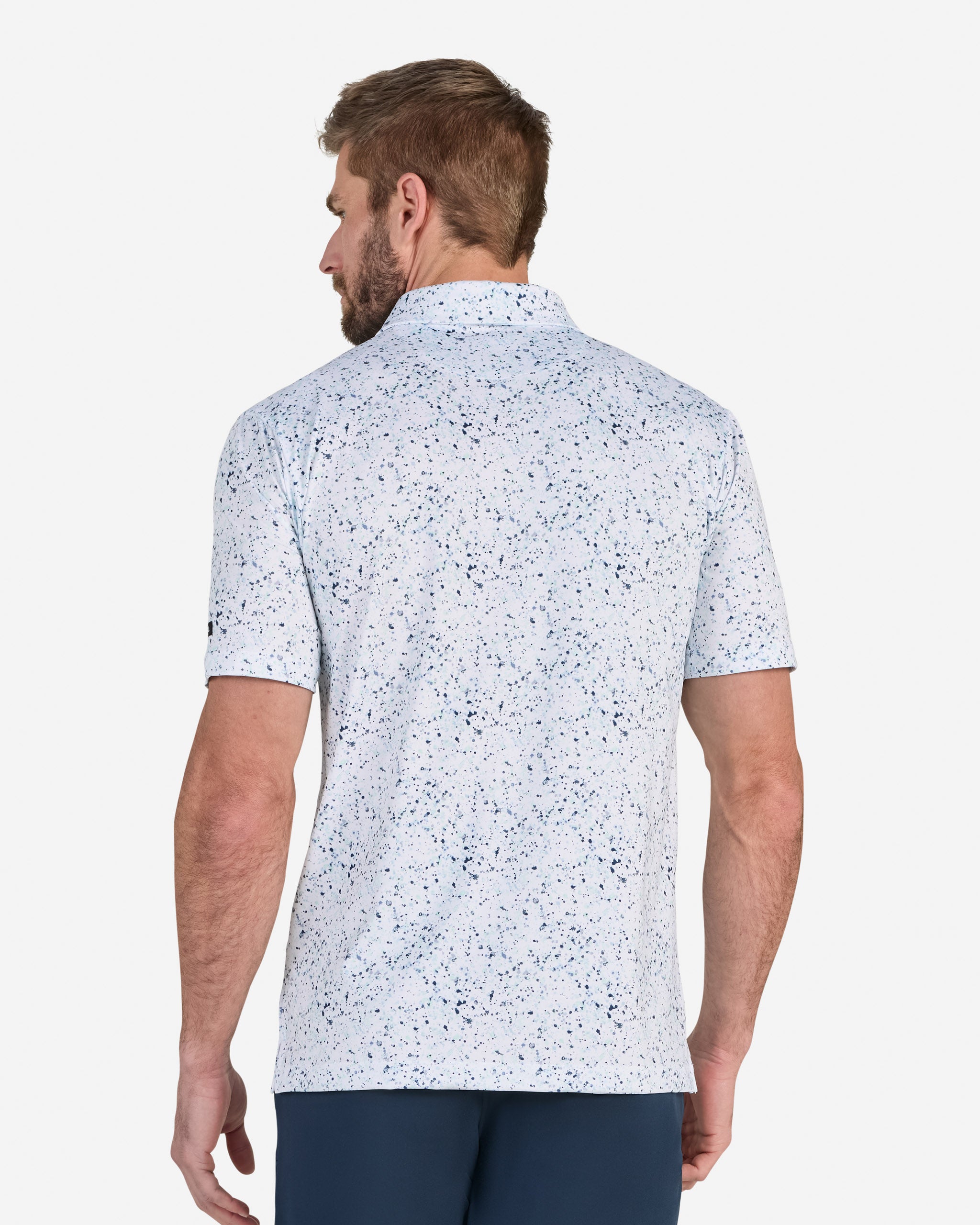 Paint Splatter 3 - Navy-Men's Polo-Bad Birdie