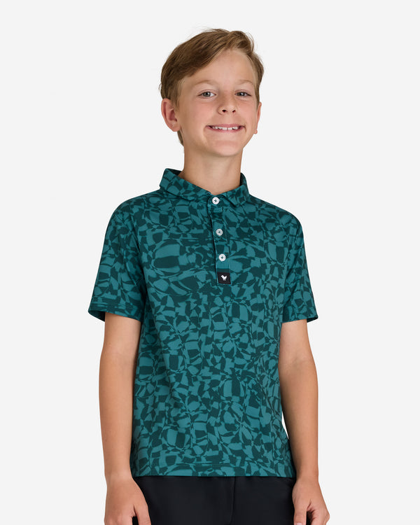 Youth Polo - Chipped Grooves - Pine
